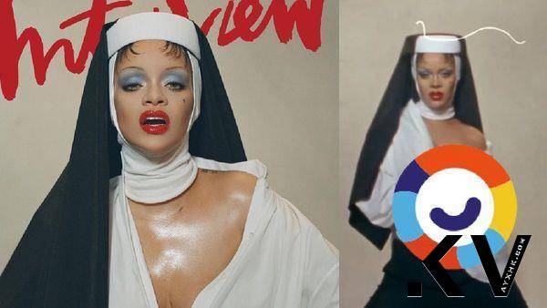 蕾哈娜解扣、揉胸扮性感修女　遭网批“亵渎宗教”惹议 时尚穿搭 图1张
